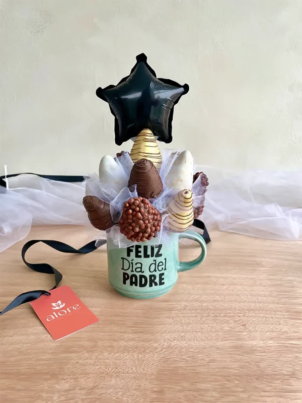 taza de fresas por el dia del padre