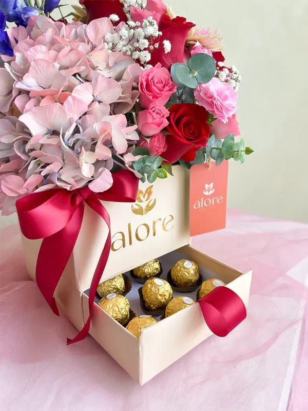 caja de ferrero rocher con flores caja de ferrero rocher con flores rojas