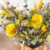 flores eternas amarillas Maceta de flores eternas en color amarillo