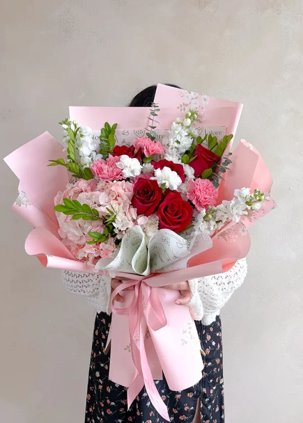 ramo de flores para el 14 de febrero