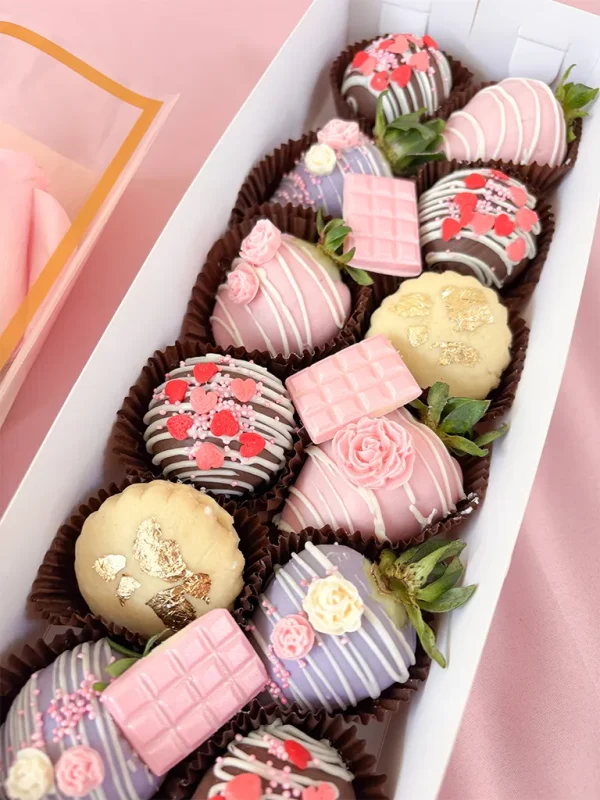 Caja de fresas y trufas para mamá Caja de fresas y trufas para mamá