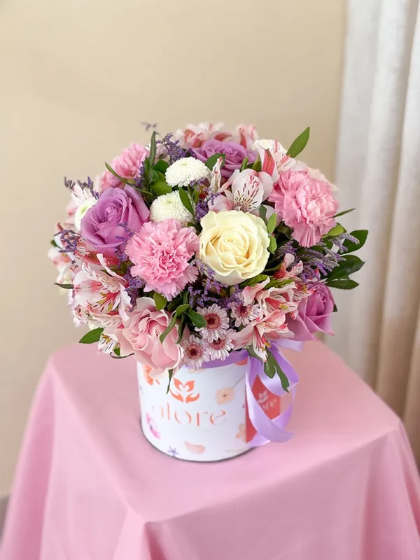 Flores en caja para mamá