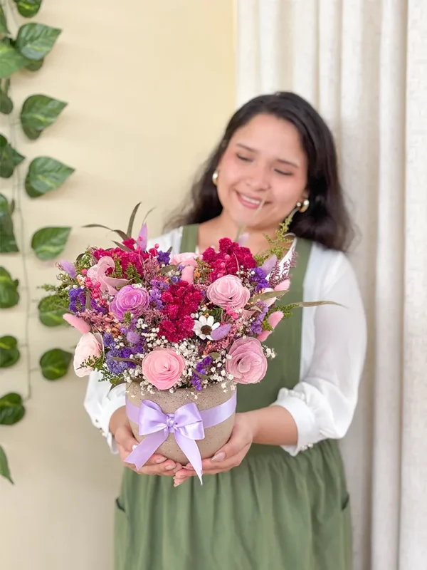 Maceta de flores por el dia de la madre