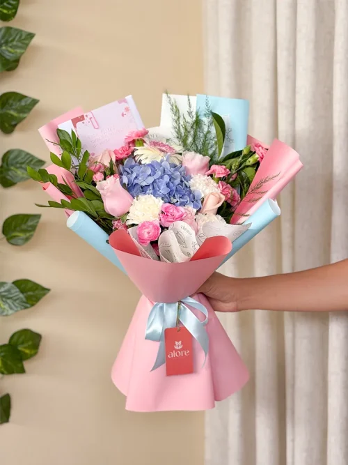 Mini ramo de flores en color paste Mini ramo de flores en color pastel