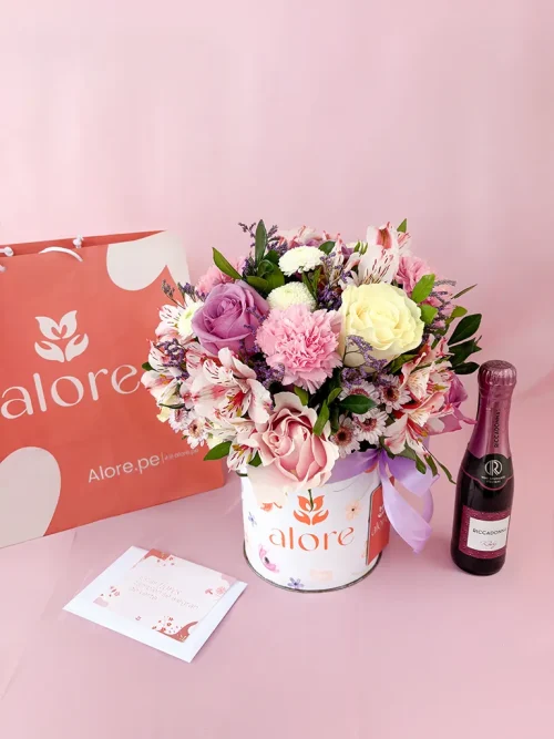 Pack floral dia de la madre Pack floral dia de la madre con sombrerea de flores y riccadonna ruby