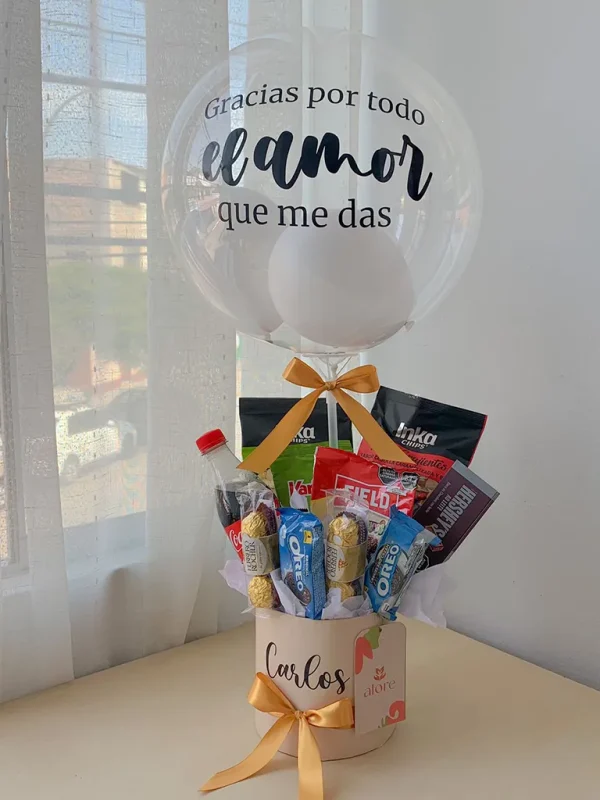 arreglo floral con golosinas arreglo floral con golosinas