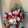 bouquet de novia rojo con blanco bouquet de novia rojo con blanco