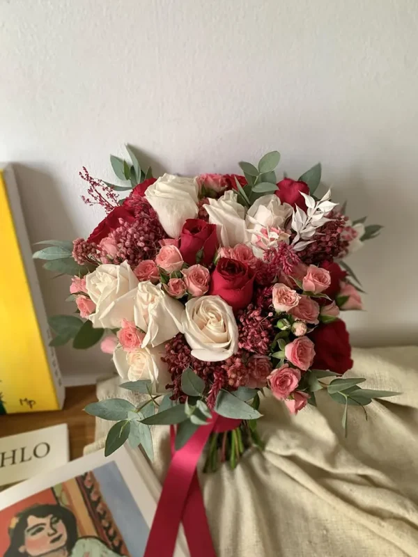 bouquet de novia rojo y blanco bouquet de novia rojo y blanco