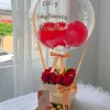 box de 12 rosas rojas con globo box de 12 rosas rojas con globo