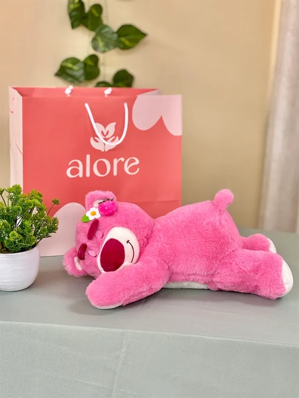 oso de peluche lotso hechado