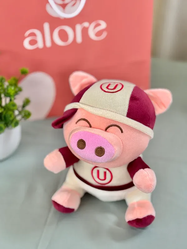 peluche chanchito de la u