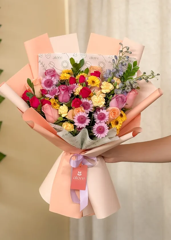 ramo de flores coloridas