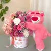 box de flores con oso lotso box de flores con oso lotso