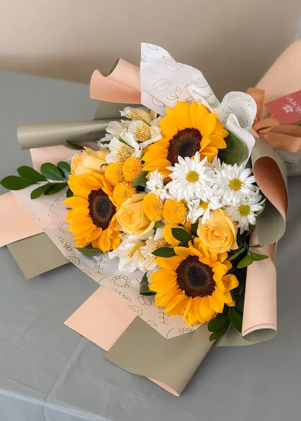 margaritas con girasoles