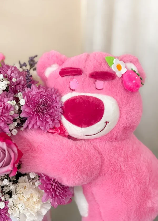 peluche de lotso con flores peluche de lotso con flores