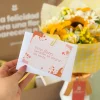 tarjeta de cuidados y flores tarjeta de cuidados y flores