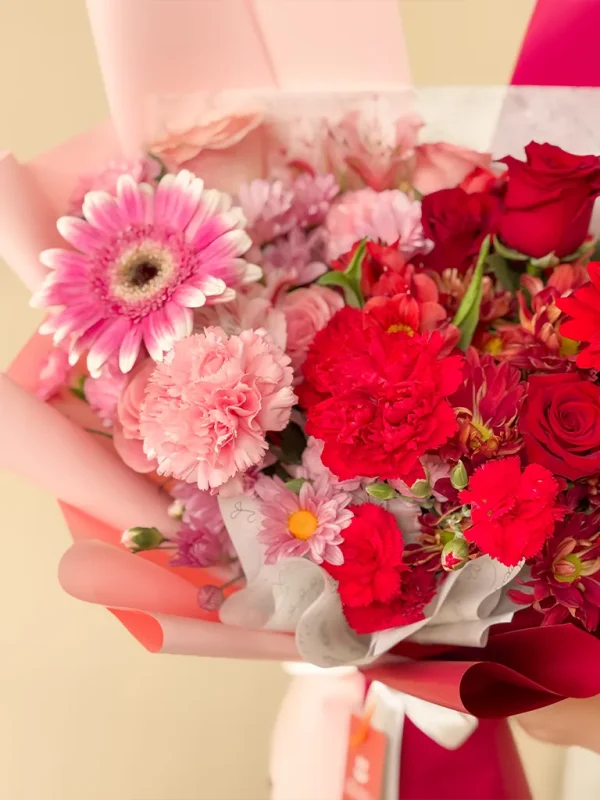 ramo duo flores rosadas