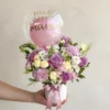 caja de flores lilas y rosadas dia del padre caja de flores lilas y rosadas dia del padre
