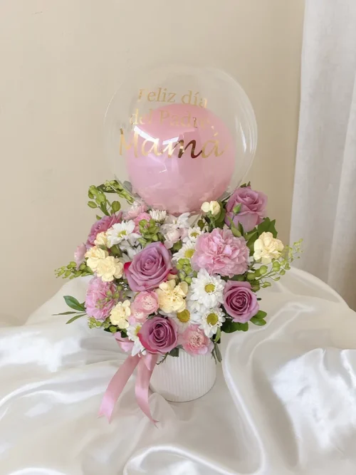 caja de flores por el dia del padre para mama