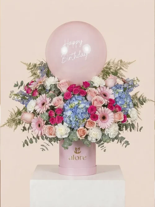 box alesia con globo personalizado