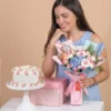 ramo alesia con torta floral ramo alesia con torta floral